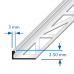 Aluminium Edging Profile BEIGE 250cm