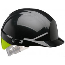 Centurion Reflex Mid Peak Black Helmet with Hi Vis Yellow Rear Flash